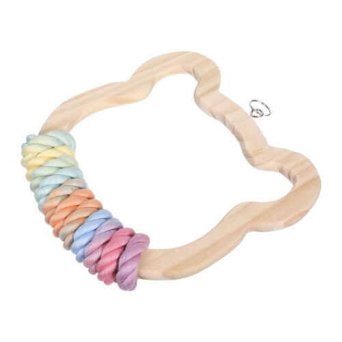 2Pz Da Beige in Legno Con E Corda 1