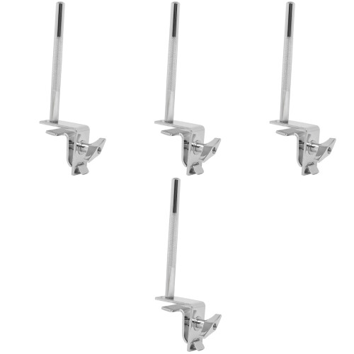 4Pz Clip Cowbell Argento Accessorio Per Batteria 2