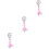 3Pz Orologio Rosa Appeso, Design Per Infermieri E 5