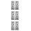 6Pz Indicatore Porta Push Pull in PVC Argento Facile Installare 7