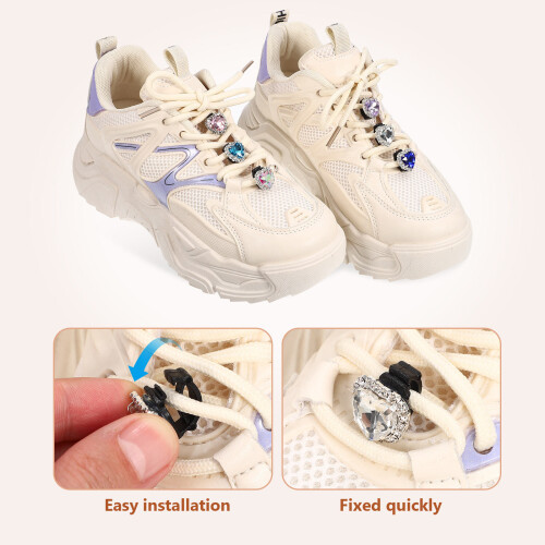 24Pz Charm Gioiello Per Scarpe in Alluminio Multicolor Per DIY 2