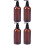 4Pz Dispenser Liquido Marrone Bottiglia Con Pompa Per E Shampoo 5