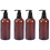 4Pz Dispenser Liquido Marrone Bottiglia Con Pompa Per E Shampoo 2