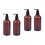 4Pz Dispenser Liquido Marrone Bottiglia Con Pompa Per E Shampoo 4