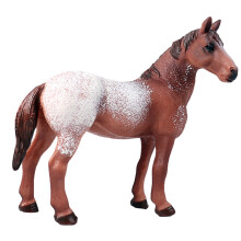 2Pz Figurina Cavallo Realistica in PVC Marrone Per Casa