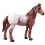 2Pz Figurina Cavallo Realistica in PVC Marrone Per Casa 1