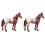 2Pz Figurina Cavallo Realistica in PVC Marrone Per Casa 2