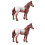 2Pz Figurina Cavallo Realistica in PVC Marrone Per Casa 5