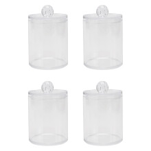 8Pz Organizer Trucco Trasparente Con Coperchio Per Casa