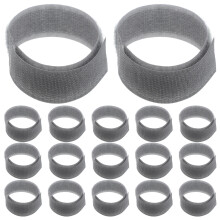 20Stk Schuhbänder Nylon Polyester Verstellbar Regenfest Grau
