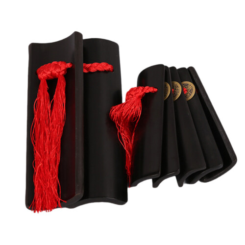 3Set Strumenti Tradizionali Clapper in Bamboo Nero Per Bambini