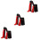 3Set Strumenti Tradizionali Clapper in Bamboo Nero Per Bambini 7