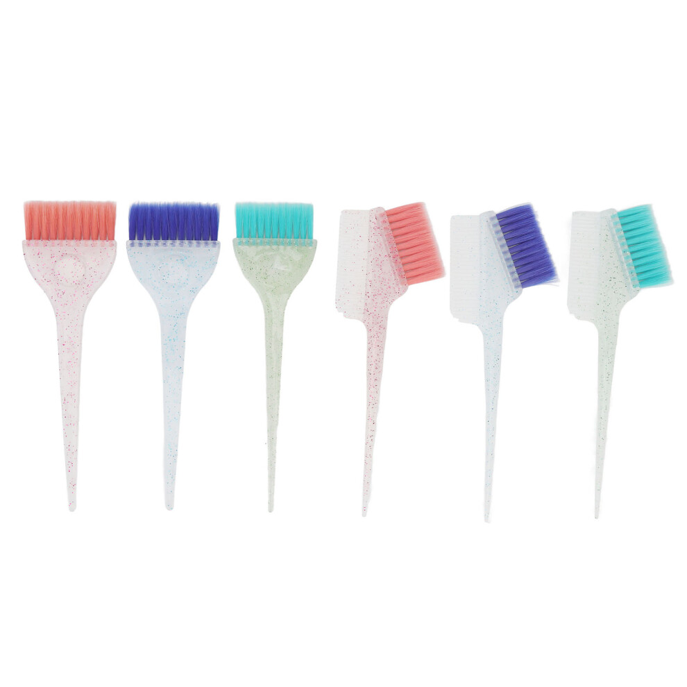 Hair Coloring Applicator Brush With Glitter Handle, Washable Reusable Tint Brush For Home Salon Use, Good Elasticity Nylon Bristles For Even Dye