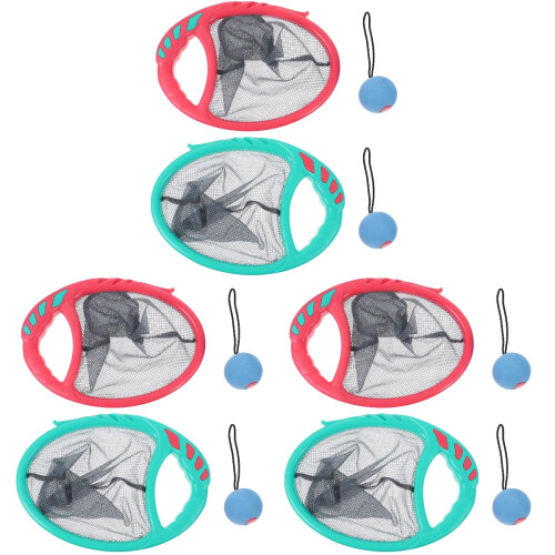 3Conjuntos Paddle Catch Com Bola Colorida Para Crianças E Praia 1