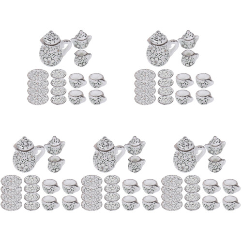 5Conjuntos Mini Conjunto De Cerâmica Para Casa De Bonecas 2