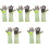5Pares Luvas De Jardinagem Multi Cor Proteção Antitérmino 4