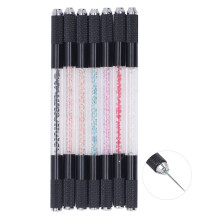 Stylish Manual Tattoo Kit, Dual-head Microblading Pen For Permanent Makeup, Ergonomic Grip Offers Comfortable Hold, Stainless Steel Components