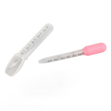 Baby Liquid Medicine Dropper Spoon Kit, Food Grade Silicone, Pink