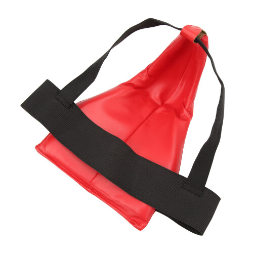Red Groin Protector for Boxing Kickboxing Training Adjustable Shock Absorption M 1