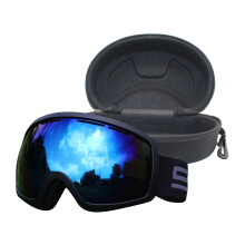 Anti-Fog Dual Lens Sports Goggles For Skiing, UV Protection Ski Goggles Over Glasses With Wide View And Crystal Clear Vision, Ventilated Helmet