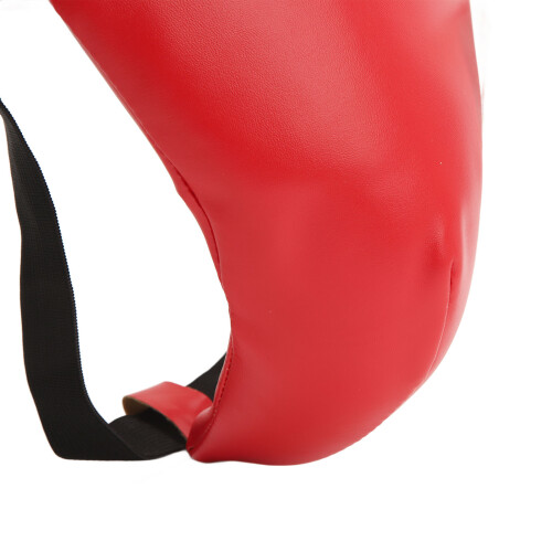 Red Groin Protector for Boxing Kickboxing Training Adjustable Shock Absorption M 2