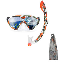 Dry Snorkel for Unobstructed Breathing, Professional Snorkeling Gear with Flexible Adjustable Trek Fins for Easy Exploration of Ocean Depths