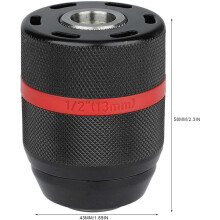 Sleutelloze boorkop, zelfaanspannend ontwerp voor snelle vervanging, ergonomische boorkopadapter geschikt voor boren van 2 mm tot 13 mm.