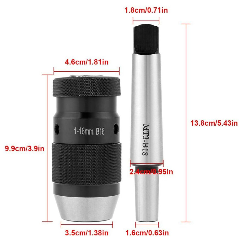 Innovative Drill Chuck, Integrated Keyless Drill Chuck Ensuring Quick Easy Replacement For Universal Application On Metal Wood Lathes 9169997206091