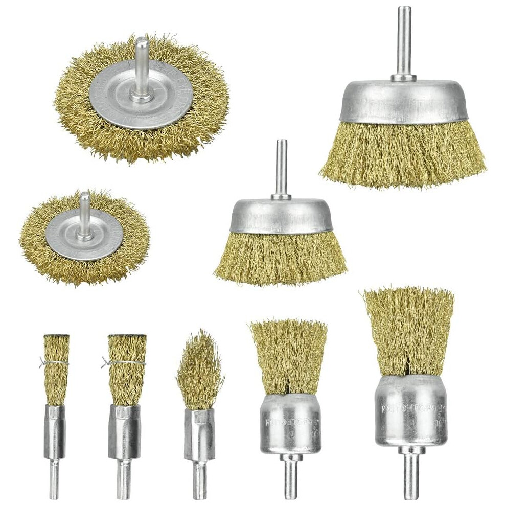 Expert Grade Polishing Brush Pen, Brass Plated Wire Offers Unmatched Durability, Wire Wheel Brush Ensures Precise Removal Of Rust And Paint On Metal 9358999389295