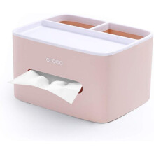 Housse décorative et élégante pour organiseur de bureau multifonctionnel avec large ouverture, durable et en matériau ABS (rose)