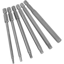 Profesionálne magnetické guľôčkové bity so šesťhrannou hlavou, dĺžka 100 mm pre vysokú presnosť, konštrukcia z legovanej ocele S2