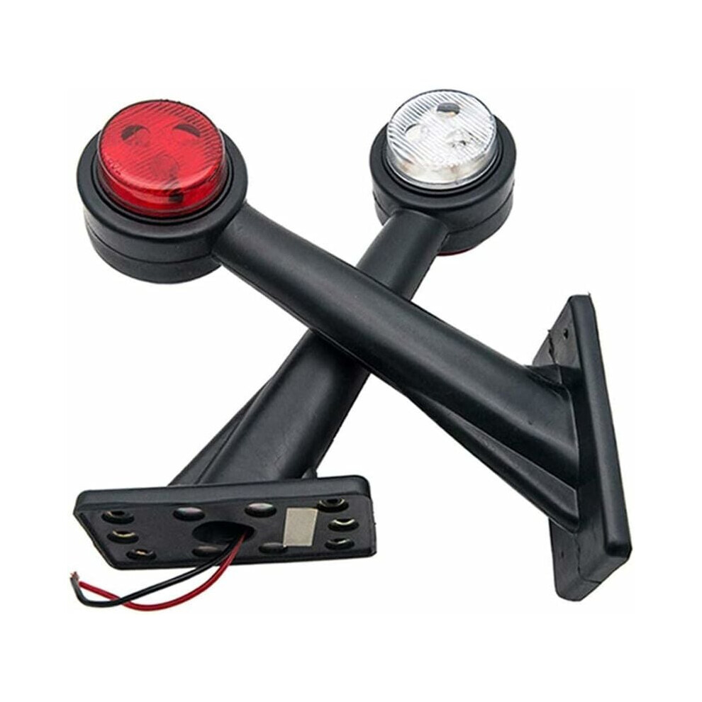 Dot Approved Side Marker Lights, Featuring Long Lifespan, Waterproof Construction, Reflex Lens, And Flush Mount Design For 12V Systems (2 Pieces) 9340258602023