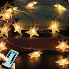 Starry Night Dreams: Star String Lights, Battery Operated, Waterproof, Adjustable Brightness, Remote Control, Multiple Lighting Modes, Indoor Outdoor