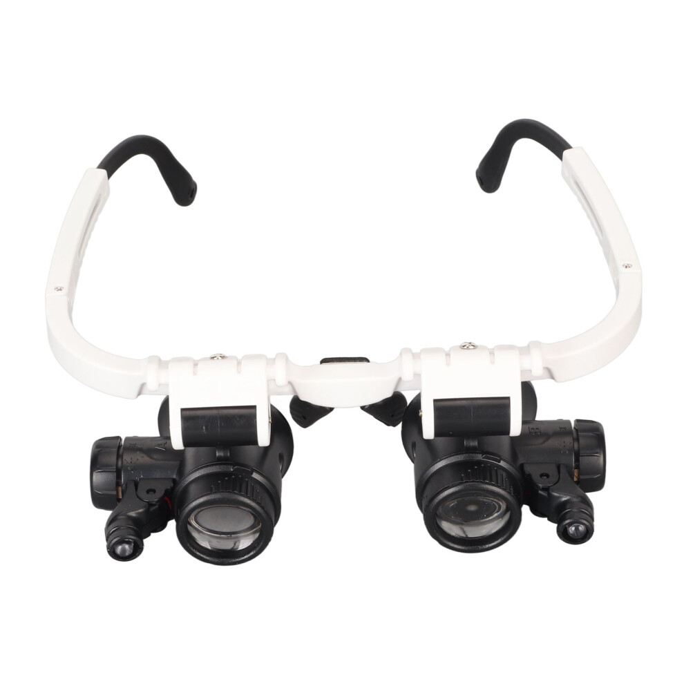 Fine Detail Inspection Magnifying Glasses Handsfree Eyeglasses LED Headband Glass Magnification Range Binocular Loupes Anti Glare Adjustable LED
