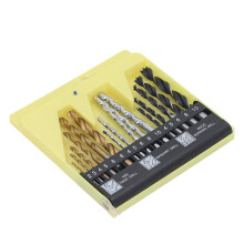 16Pcs High Speed Steel Masonry & Wood Drill Bit Set for Metal Concrete