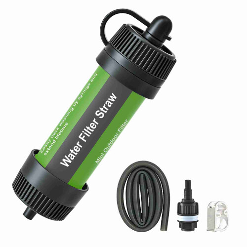 Tragbarer Wasserfilter-Strohhalm 8000L, 0,01 Mikron, 14cm, Schwarz oder Farben 1