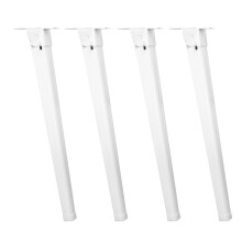 8Stk Verstellbare Metall-Tischbeine Weiß Für Bettisch Und Laptop