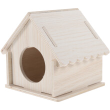 3Stk Natürliche Holzverstecke Beige Hamsterhaus Für Kleintier