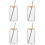 4Sets Glasbecher Mit Bambusdeckel Und Transparent Robust 7