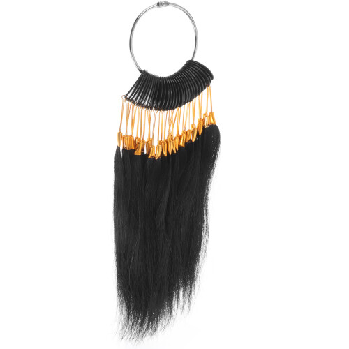 2Sets Echthaar Farbproben Schwarz Für Farbtest Und Styling Zuhause 2