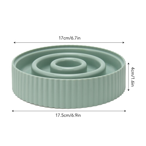 Langsame Futter-Schale für Hunde & Katzen – Grün, Durchmesser 17cm 1