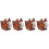 4Pièces Distributeur Ruban Compact Bois Aluminium Couleur Marron 4