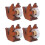 4Pièces Distributeur Ruban Compact Bois Aluminium Couleur Marron 7