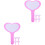 10Pièces Planchette Vote Mousse Rose Effaçable Portable 5
