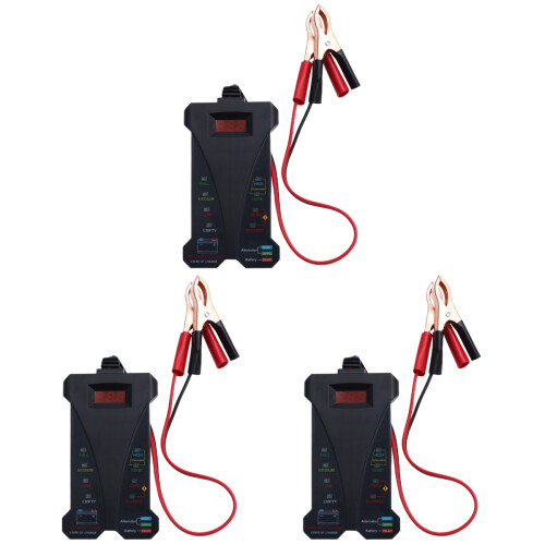 3Pièces Testeur De Charge Batterie Digital Multifonction Pour Auto 1