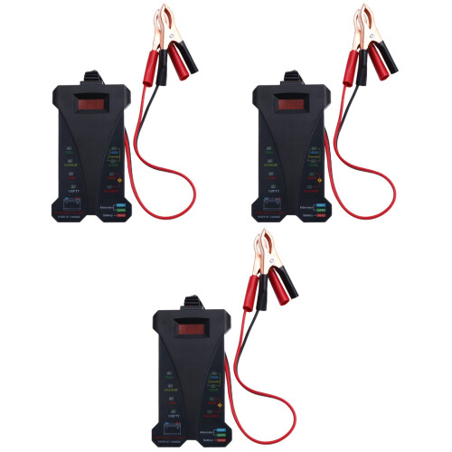3Pièces Testeur De Charge Batterie Digital Multifonction Pour Auto 2