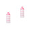 2Pièces Boîte Formule Lait Rose 3 Sections Empilables Usage 6