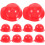 50Pièces Casques Miniatures Plastique Rouge Accessoire 1