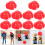 50Pièces Casques Miniatures Plastique Rouge Accessoire 5