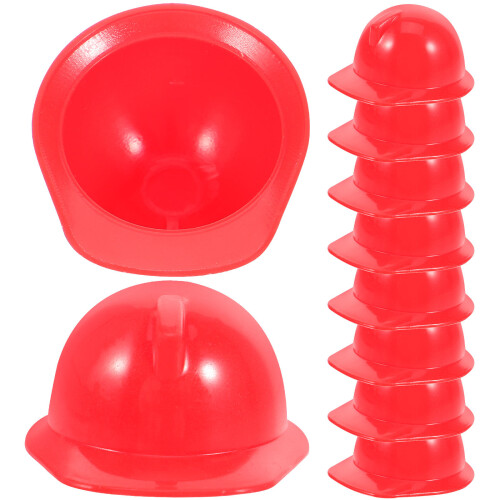 50Pièces Casques Miniatures Plastique Rouge Accessoire 1